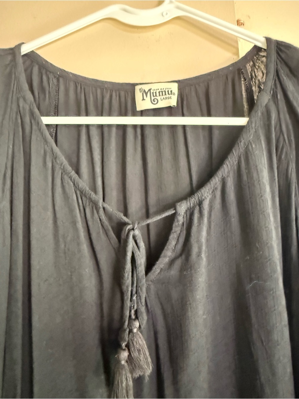 Show Me Your MuMu Black Sheer Flutter Sleeve Tunic